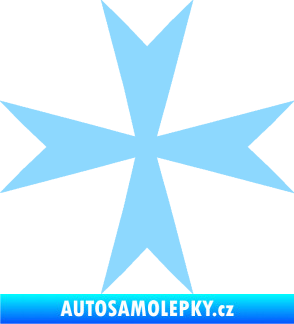 Samolepka Maltézský kříž 002 světle modrá
