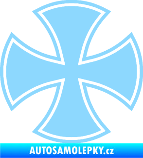 Samolepka Maltézský kříž 003 světle modrá