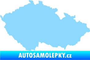 Samolepka Mapa České republiky 001  světle modrá
