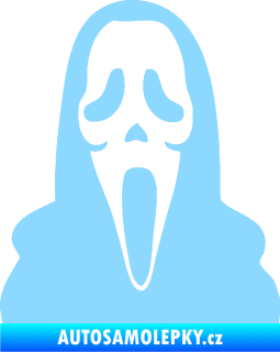 Samolepka Maska 001 scream světle modrá