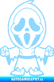 Samolepka Maska 002 pravá vřískot světle modrá