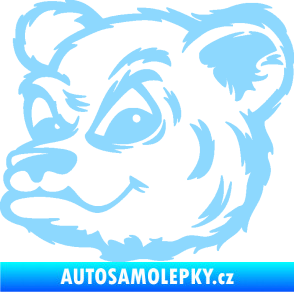 Samolepka Medvěd 011 levá hlava světle modrá