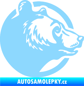 Samolepka Medvěd 012 pravá hlava světle modrá