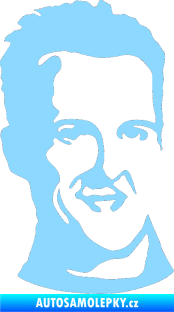 Samolepka Silueta Michael Schumacher pravá světle modrá