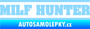Samolepka Milf hunter nápis světle modrá