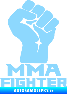 Samolepka MMA Fighter 001 pravá pěst světle modrá