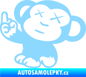 Samolepka Monkey Fuck Off JDM levá světle modrá