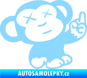 Samolepka Monkey Fuck Off JDM pravá světle modrá