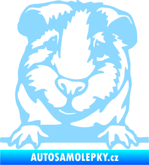 Samolepka Morče 004 levá světle modrá