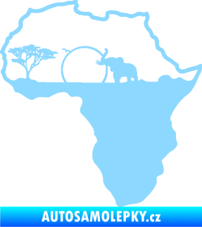 Samolepka Motiv Afrika 002 slon světle modrá