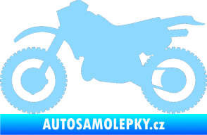 Samolepka Motorka 003 levá světle modrá