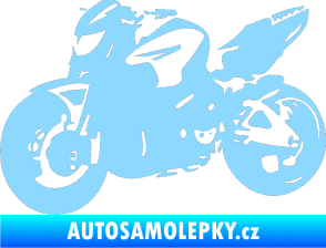Samolepka Motorka 041 levá road racing světle modrá