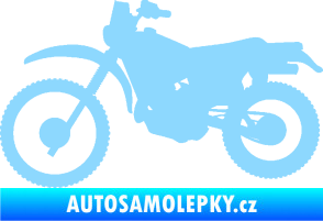 Samolepka Motorka 046 levá světle modrá
