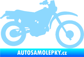 Samolepka Motorka 046 pravá světle modrá