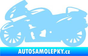 Samolepka Motorka 048 levá silniční světle modrá