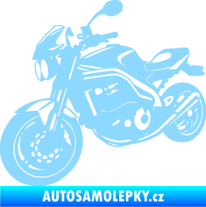 Samolepka Motorka 055 levá světle modrá