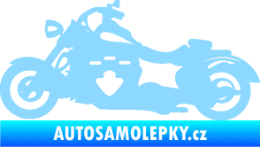 Samolepka Motorka 056 levá světle modrá