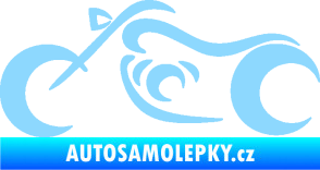 Samolepka Motorka 057 levá obrys světle modrá