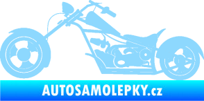 Samolepka Motorka chopper 001 levá světle modrá