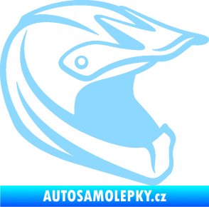 Samolepka Motorkářská helma 001 pravá světle modrá