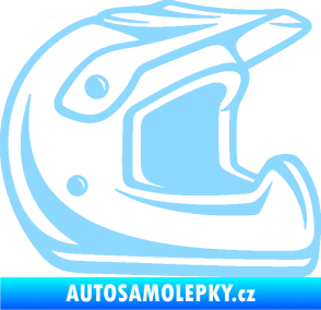 Samolepka Motorkářská helma 002 pravá světle modrá