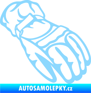 Samolepka Motorkářské rukavice 003 pravá světle modrá