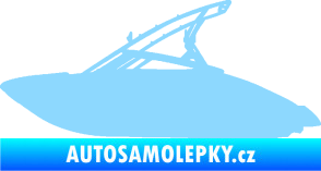Samolepka Motorový člun 001 levá světle modrá