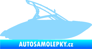 Samolepka Motorový člun 001 pravá světle modrá