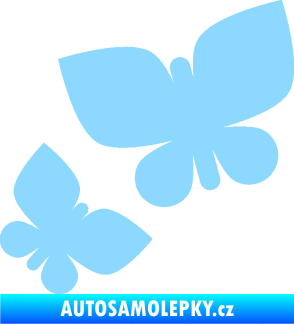 Samolepka Motýlci 001 levá světle modrá