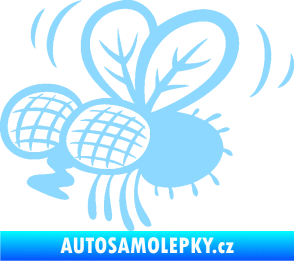 Samolepka Moucha 002 levá světle modrá