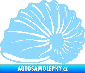 Samolepka Mušle 002 levá ulita světle modrá