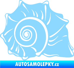 Samolepka Mušle pravá ulita světle modrá