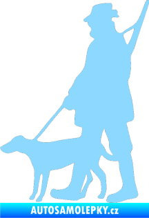 Samolepka Myslivec 002 levá světle modrá