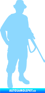 Samolepka Myslivec 004 pravá světle modrá