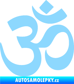 Samolepka Náboženský symbol Hinduismus Óm 001 světle modrá