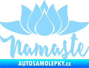 Samolepka Namaste 001 lotosový květ světle modrá