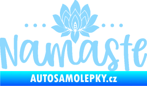 Samolepka Namaste 002 nápis světle modrá