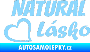 Samolepka Natural Lásko světle modrá