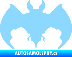 Samolepka Netopýr 002 světle modrá