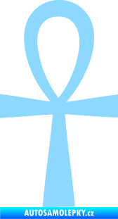 Samolepka Nilský kříž Ankh světle modrá