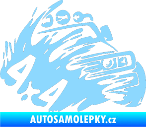 Samolepka Off Road 002 pravá 4x4 světle modrá