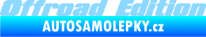 Samolepka Offroad edition 002 nápis světle modrá