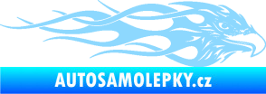 Samolepka Orel 016 pravá v plamenech světle modrá