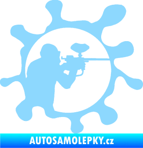 Samolepka Paintball 004 pravá světle modrá