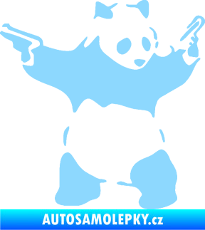 Samolepka Panda 007 pravá gangster světle modrá