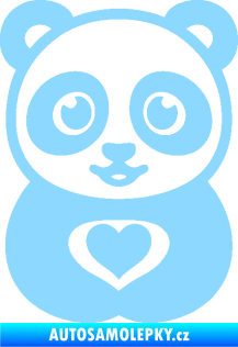 Samolepka Panda 008 roztomilá světle modrá