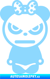 Samolepka Panda girl světle modrá
