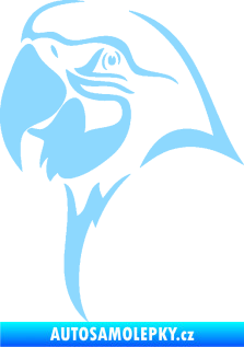 Samolepka Papoušek 006 levá hlava světle modrá
