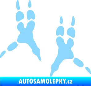 Samolepka Papoušek 008 stopy levá světle modrá