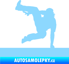 Samolepka Parkour 002 levá světle modrá